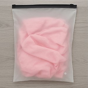Saco Trilho Zip Preto - Transparente Fosco Com Furo - 30x35cm - 50 unidades - Rizzo