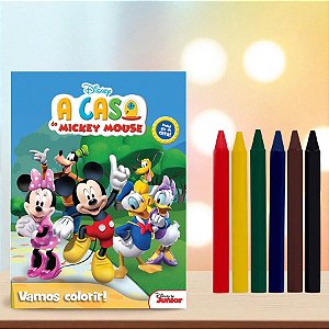 Kit Para Colorir Livro e Giz - Mickey Mouse - 1 unidade - Disney Original - Rizzo