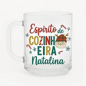 Caneca de Vidro - Espírito Natalino - 335ml  - 1 unidade - Rizzo