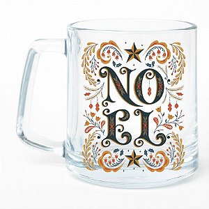 Caneca De Vidro - Noel - 335ml  - 1 unidade - Rizzo