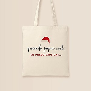 Sacola de Algodão Ecobag - Querido Papai Noel - 30x40cm - 1 unidade - Rizzo