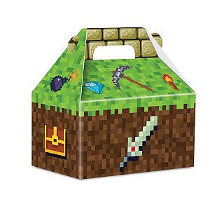 Caixa Surpresa Maleta Festa Minecraft - 8 unidades - Junco - Rizzo Festas