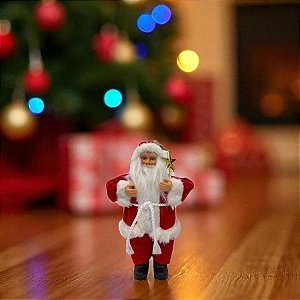 Papai Noel Decorativo em Pé Com Varinha de Estrela - 20cm - 1 unidade - Rizzo