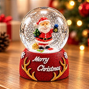 Enfeite Decorativo de Natal - Globo de Neve com Papai Noel - 4,5x7cm - RZO02297 - 1 unidade - Rizzo
