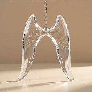Enfeite Para Pendurar de Natal - Asas de Anjo Incolor - 15x10x2cm - 1 unidade - Cromus - Rizzo
