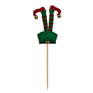 Pick Decorativo de Natal - Pés de Elfo - 25x7,5x1cm - 1 unidade - Cromus - Rizzo