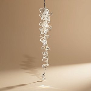 Enfeite Decorativo Para Pendurar de Natal - Cordão Ouro Incolor - 17,5x3,5cm - 1 unidade - Cromus - Rizzo