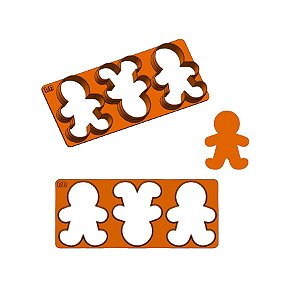 Régua Cortador Boneco Gingerbread - Ref.1621 - 7cm - 1 unidade - RR Cortadores - Rizzo