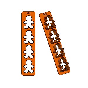 Régua Cortador Boneco Gingerbread - Ref.1617 - 2cm - 1 unidade - RR Cortadores - Rizzo