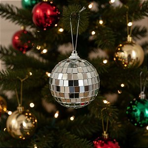 Bolas De Natal - Globo Disco Espelhado - 6cm - 6 unidades - Rizzo