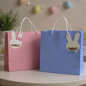 Tag Decorativa de Páscoa Em Acrílico - Coelhos - 2 unidades - Rizzo