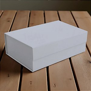 Caixa de Papel Rígido Retangular Cinza Mescla com Imã - 1 unidade - Cromus - Rizzo