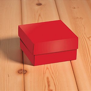 Mini Caixa Quadrada com Tampa - Charming Red - 10 unidades - Cromus - Rizzo