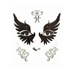 Tatuagem Temporária Para Pele - Hallowen - Pena - 1 unidade - Rizzo