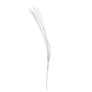 Galho Decorativo de Natal - Espiral Branco Com Glitter - 60x6x1cm - 1 unidade - Cromus - Rizzo