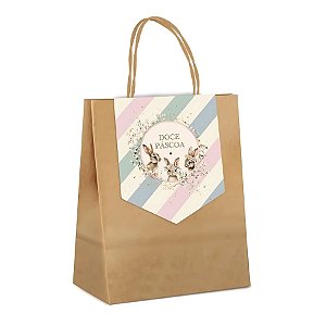 Sacola De Papel De Páscoa - Doce Páscoa - 26x19,9x9,5cm - 10 unidades - Cromus - Rizzo