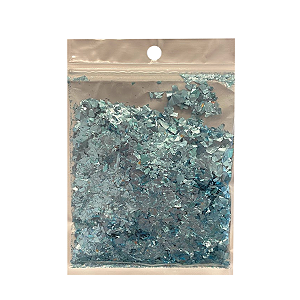 Confete Metalizado Picadinho 15g - Reflex Azul Claro - Artlille
