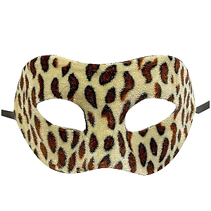 Máscara de Carnaval Veneziana Animal Print - Leopardo - Mod 6857 - 01 unidade - Rizzo