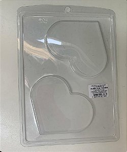 Forma de Acetato coração plano com 2 cav  Mod.225  Crystal  Confeitaria