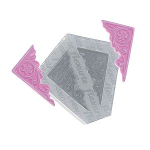 Molde de Silicone Par de Cantoneiras Pequenas  Ref. 433 Flexarte ​