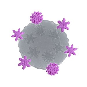 Molde de silicone Floco de Neve Sortido pequeno Ref. 98 Flexarte