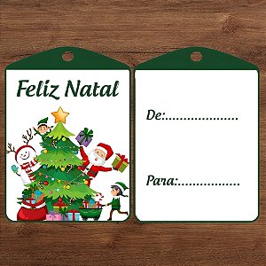 Tag Decorativa de Natal - Árvore De Para - 7x5cm - 10 unidades - Rizzo