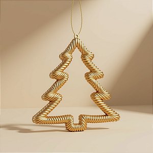 Enfeite Para Pendurar de Natal - Ouro - 17,5x16,5cm - 1 unidade - Cromus - Rizzo