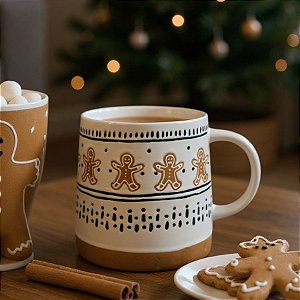 Caneca de Ceramica de Natal - Doces - 420ml - 1 unidade - Rizzo