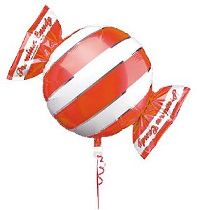 Balão de Festa Metalizado 18" 45cm - Candy Vermelho - 1 unidade - Cromus - Rizzo