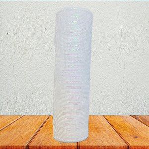 Tela Vazada - Branca com Detalhe Cromado - 26x914cm - 1 unidade - Rizzo