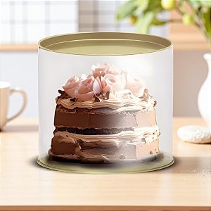 Lata Clean Para Doces e Bolos 250g - Transparente - 12,5x16cm - 6 unidades - Cromus - Rizzo