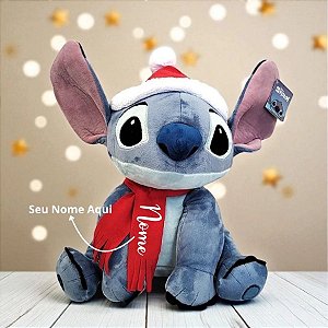 Pelúcia Stitch de Natal Personalizado - 30cm - 1 unidade - Disney Original - Rizzo