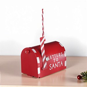 Enfeite Para Pendurar de Natal - Correio Carta Vermelho - 5,5x8cm - 1 unidade - Cromus - Rizzo