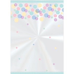 Saco Transparente Decorado Petit Colors - 10x14cm - 50 unidades - Cromus - Rizzo Embalagens