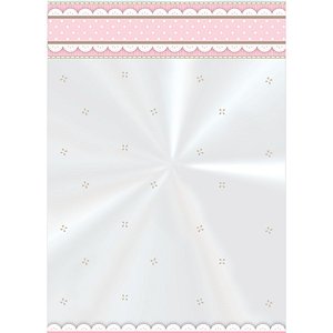 Saco Decorado Cute Rosa - 11cm x 19,5cm - 50 unidades - Cromus - Rizzo Embalagens