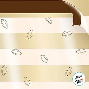 Saco Transparente Decorado Cacau - 11X19,5cm - 50 unidades - Cromus - Rizzo