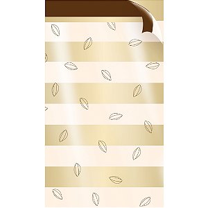 Saco Decorado Cacau - 11cm x 19,5cm - 50 unidades - Cromus - Rizzo Embalagens