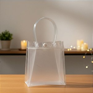 Sacola Transparente Botão - 15x13x7cm - 12 unidades - Rizzo