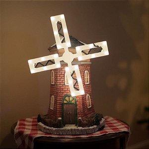 Cenário De Natal - Moinho com Som , Luz e Movimento - 11x10,5x14,5cm - 1 unidade - Rizzo