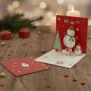 Cartão de Natal 3D - Boneco De Nave -11x11cm - 1 unidade - Artlille  - Rizzo