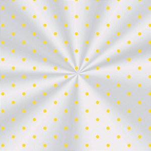 Saco Transparente Decorado - 15x22cm - Poá Amarelo  - 100 unidades - Cromus - Rizzo