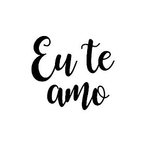 Transfer Para Balão Lettering Preto P - Eu Te Amo  - 1 unidade - Cromus - Rizzo