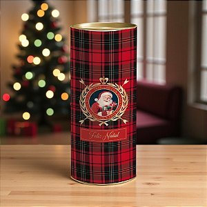 Lata para Presente Rígida - Magia Infinita Papai Noel - G 10,5x27x10,5cm - 1 unidade - Cromus - Rizzo