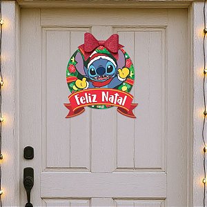 Enfeite para Pendurar - Natal Stitch - 30x30cm - 1 unidade - Disney Original - Rizzo