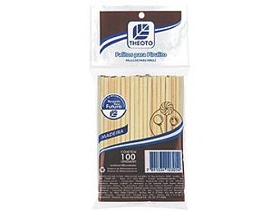 Palito de Madeira Para Pirulito - 100 Unidades - Theoto