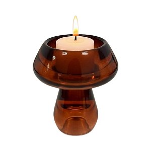 Suporte Para Vela - Cogumelo Rosa - 7,5x6,5cm - 1 unidade - Cromus - Rizzo