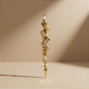 Enfeite de Natal para Pendurar - Sincelo Dourado - 25x4x4cm - 1 unidade - Cromus - Rizzo
