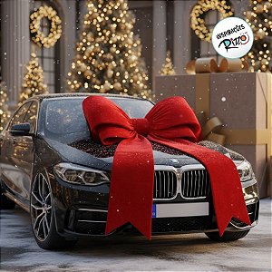 Laço Giga Duplo de Veludo Vermelho - 224x73x20cm - 1 unidade - Rizzo