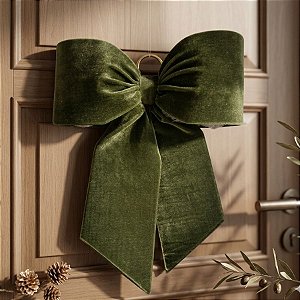 Laço de Veludo Verde - 30cm - 1 unidade - Rizzo