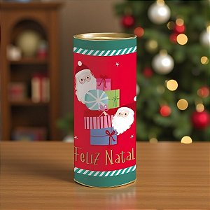 Lata para Presente Rígida - Presentes Vermelho - M 10,5x24,5x10,5cm - 1 unidade - Cromus - Rizzo